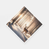 Weihnachtsbühne im Winterwald Serviette (Ecke)