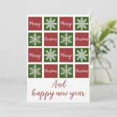 Weihnachtsbühnen Feiertagskarte (Stehend Vorderseite)