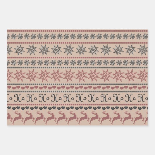 Weihnachtsbühnen Geschenkpapier Set (Vorderseite 2)