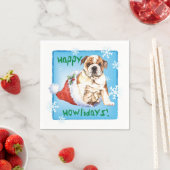 Weihnachtsbulldog Serviette (Beispiel)