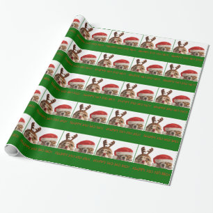 WEIHNACHTSbulldoggen-FEIERTAGS-PACKPAPIER Geschenkpapier