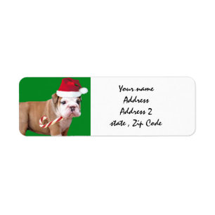 Weihnachtsbulldoggen-Verschiffenaufkleber