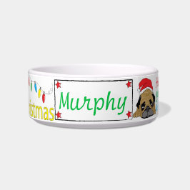 WeihnachtsbullDoggy Pet Bowl Furry Little Xmas/Med Napf