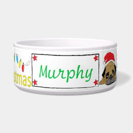 WeihnachtsbullDoggy Pet Bowl Furry Little Xmas Napf