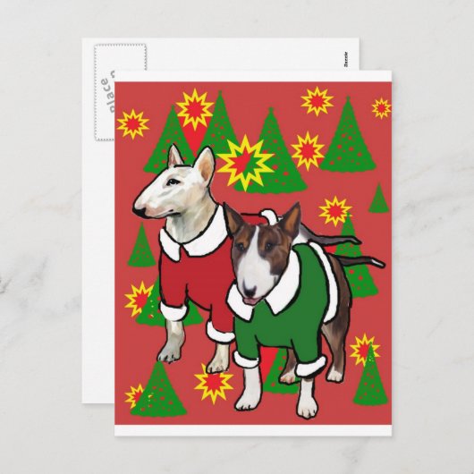 Weihnachtsbulle Feiertagspostkarte (Vorne/Hinten)