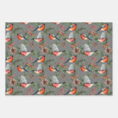 Weihnachtsbullfinch Geschenkpapier Set (Vorderseite 3)