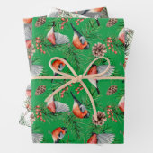 Weihnachtsbullfinch Geschenkpapier Set (Beispiel)