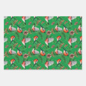 Weihnachtsbullfinch Geschenkpapier Set (Vorderseite)
