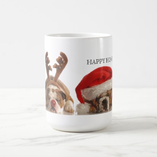 Weihnachtsbullhunde Kaffeetasse (Mittel)