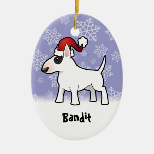 WeihnachtsBullterrier (addieren Sie Ihren Keramik Ornament