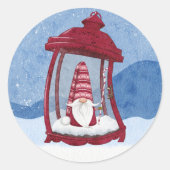 Weihnachtsbummel in Lantern Runder Aufkleber (Vorderseite)