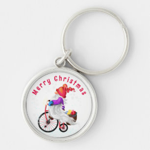 Weihnachtsbummel mit dem Fahrrad und dem Schlüssel Schlüsselanhänger