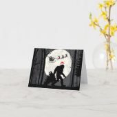 Weihnachtsbummel mit dem Weihnachtsmann im Wald Karte (Gelbe Blume)