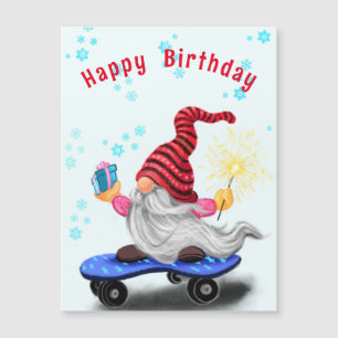 Weihnachtsbummel mit Geschenk Magnetic Geburtstagk Magnetkarte