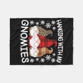 Weihnachtsbummel mit meinen Gnomen Fleecedecke (Vorderseite (Horizontal))