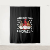 Weihnachtsbummel mit meinen Gnomen Wandteppich (Vorderseite)