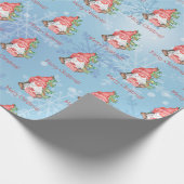 Weihnachtsbummel mit Presents Tree Personalisiert Geschenkpapier (Ecke)