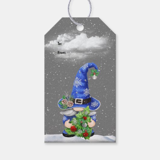 Weihnachtsbummel mit Weihnachtsbaum Geschenkanhänger (Vorderseite)