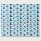 Weihnachtsbummel Papier Pinguin Geschenkpapier (Flach)