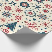 Weihnachtsbummel - Vintage Papierfarben Geschenkpapier (Ecke)