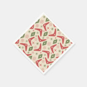 Weihnachtsbummler aus dem Mittelalter mit Diamante Serviette (Ecke)