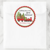 Weihnachtsbummler Runder Aufkleber (Tasche)
