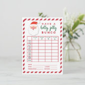 Weihnachtsbunco Holly Jolly Holiday Karte (Stehend Vorderseite)