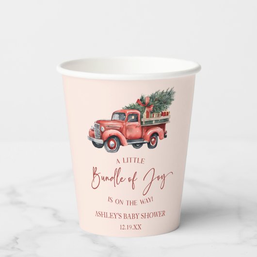 Weihnachtsbundle mit der Weihnachtsdusche Pappbecher (Rückseite)