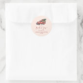 Weihnachtsbundle mit der Weihnachtsdusche Runder Aufkleber (Tasche)