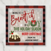 Weihnachtsbundt-Kuchen-Geschenk-Tag Geschenkanhänger (Vorderseite)