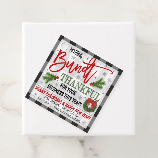 Weihnachtsbundt-Kuchen-Geschenk-Tag Geschenkanhänger (Beispiel)