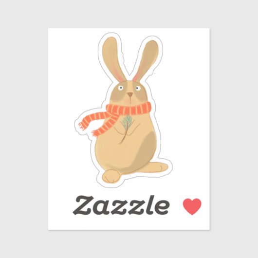 Weihnachtsbunny Aufkleber (Blatt)