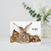 Weihnachtsbunny Boo Feiertagspostkarte (Stehend Vorderseite)