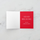 Weihnachtsbunny Engel, Personalisierte Weihnachtsk Karte (Innenseite)