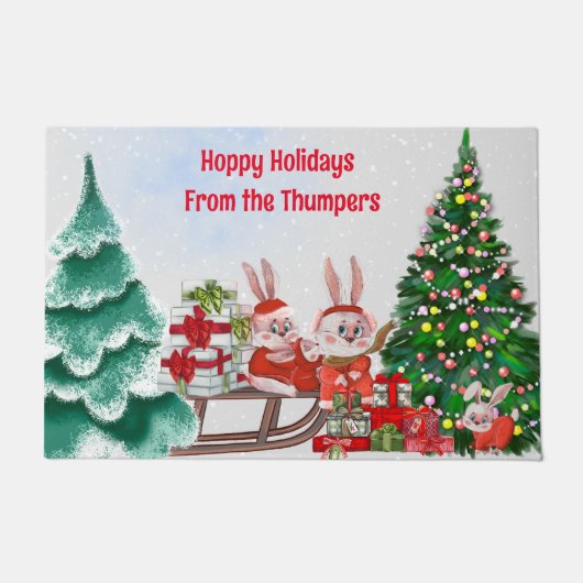 Weihnachtsbunny Family Doormat Fußmatte (Vorderseite)