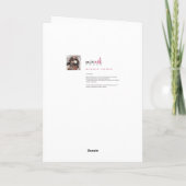 Weihnachtsbunny Feiertagskarte (Rückseite)