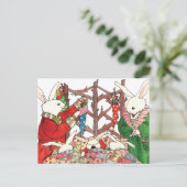 Weihnachtsbunny Feiertagspostkarte (Stehend Vorderseite)