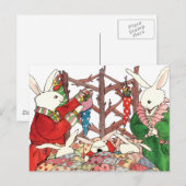 Weihnachtsbunny Feiertagspostkarte (Vorne/Hinten)