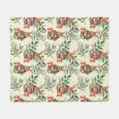 Weihnachtsbunny Fleecedecke (Vorderseite (Horizontal))