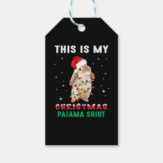 Weihnachtsbunny Geschenkanhänger (Vorderseite)