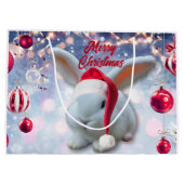 Weihnachtsbunny Große Geschenktüte (Rückseite)