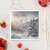 Weihnachtsbunny in Schneeflocken Serviette (Beispiel)