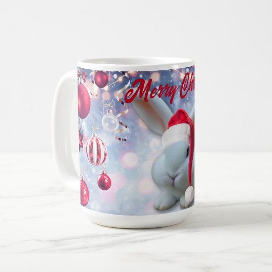 Weihnachtsbunny Kaffeetasse (Vorderseite Links)