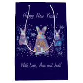 Weihnachtsbunny Mittlere Geschenktüte (Vorderseite)