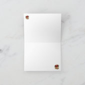 Weihnachtsbunny Rabbit Sleigh Topiary Feiertagskarte (Innenseite)