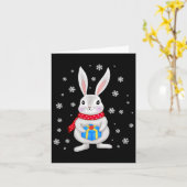 Weihnachtsbunny Rabbit Weihnachtskinder Karte (Gelbe Blume)