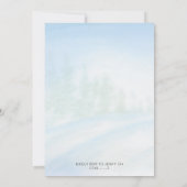 Weihnachtsbunny Rabbit Winter Kid Geburtstagsparty Einladung (Rückseite)