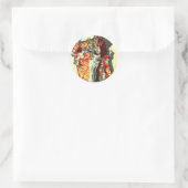 Weihnachtsbunny Runder Aufkleber (Tasche)