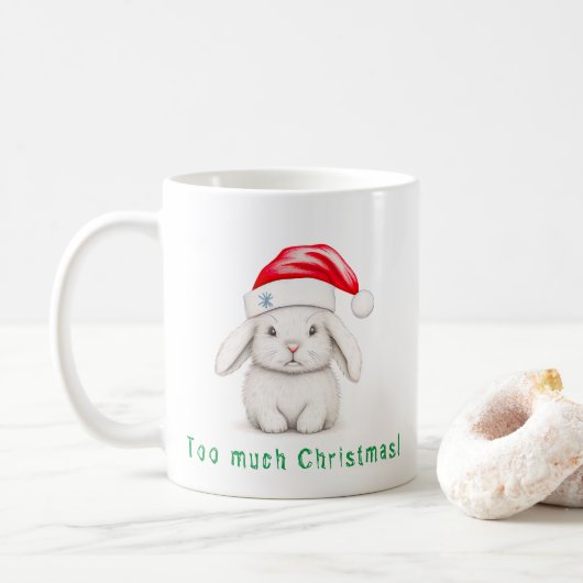 Weihnachtsbunny T - Shirt Kaffeetasse (Mit Donut)
