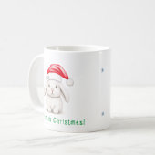 Weihnachtsbunny T - Shirt Kaffeetasse (Vorderseite Links)